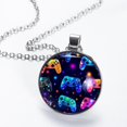 thumbnail image 2 of Game Controller Glass Circular Pendant Necklace - Stunning Jewelry for Women, Necklaces for Every Occasion, 2 of 5