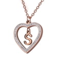 thumbnail image 2 of Collar de Mujer Corazón con Inciales LuckyLy, Modelo Adina rosa UNITALLA, 2 of 7