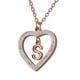 thumbnail image 2 of Collar de Mujer Corazón con Inciales LuckyLy, Modelo Adina rosa UNITALLA, 2 of 7