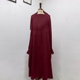 thumbnail image 4 of XUNKUSGA Muslim Girl Dress 6-13Y Classic Full Cover One-Piece Abaya for Kids Loose Batwing Sleeve Islam Dubai Modest Robe Lightweight Comfortable Maxi Dress,Red, 4 of 8