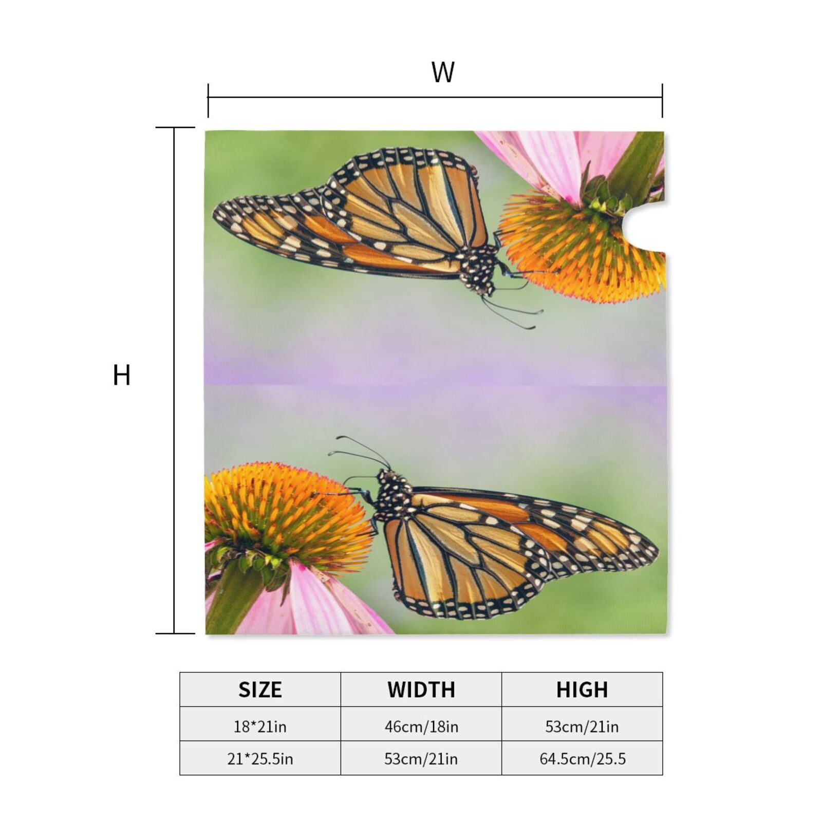 Logiee A monarch butterfly Print Post Letter Box Wrap Decor, Mailbox Cover Suitable for Standard Mailbox and Large Size Mailbox,Outdoor Yard Decoration-25.5x21 in