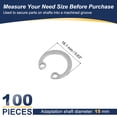 thumbnail image 2 of Uxcell Internal Retaining Rings, E-Clip Snap Ring Stainless Steel Internal Circlip for Automobile mm 15  100, 2 of 7
