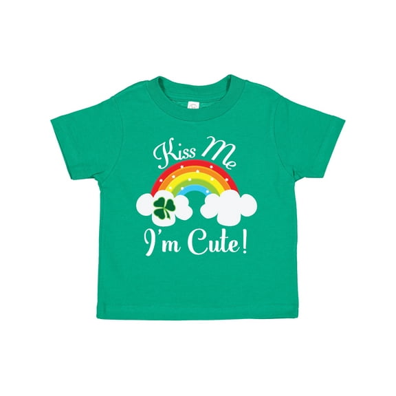 Inktastic St Patricks Kiss Me Im Cute Girls Toddler T-Shirt
