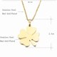 thumbnail image 2 of Collar Lucky Clover de acero inoxidable unisex de 45 cm, 2 of 4