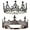 Stylish Style, variant on JUMRHFAN 2 Pcs Antique Royal King Crown for Men Baroque Queen Crown for 2025 Graduation Prom Party Crystal Tiara Prom Cosplay Birthday Wedding Hair Headband Accessories(Elegant Style)
