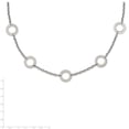 thumbnail image 3 of Stainless Steel Cable Fancy Necklace Chain Chisel Polished Circles 26 inch 19.5 mm, 3 of 5