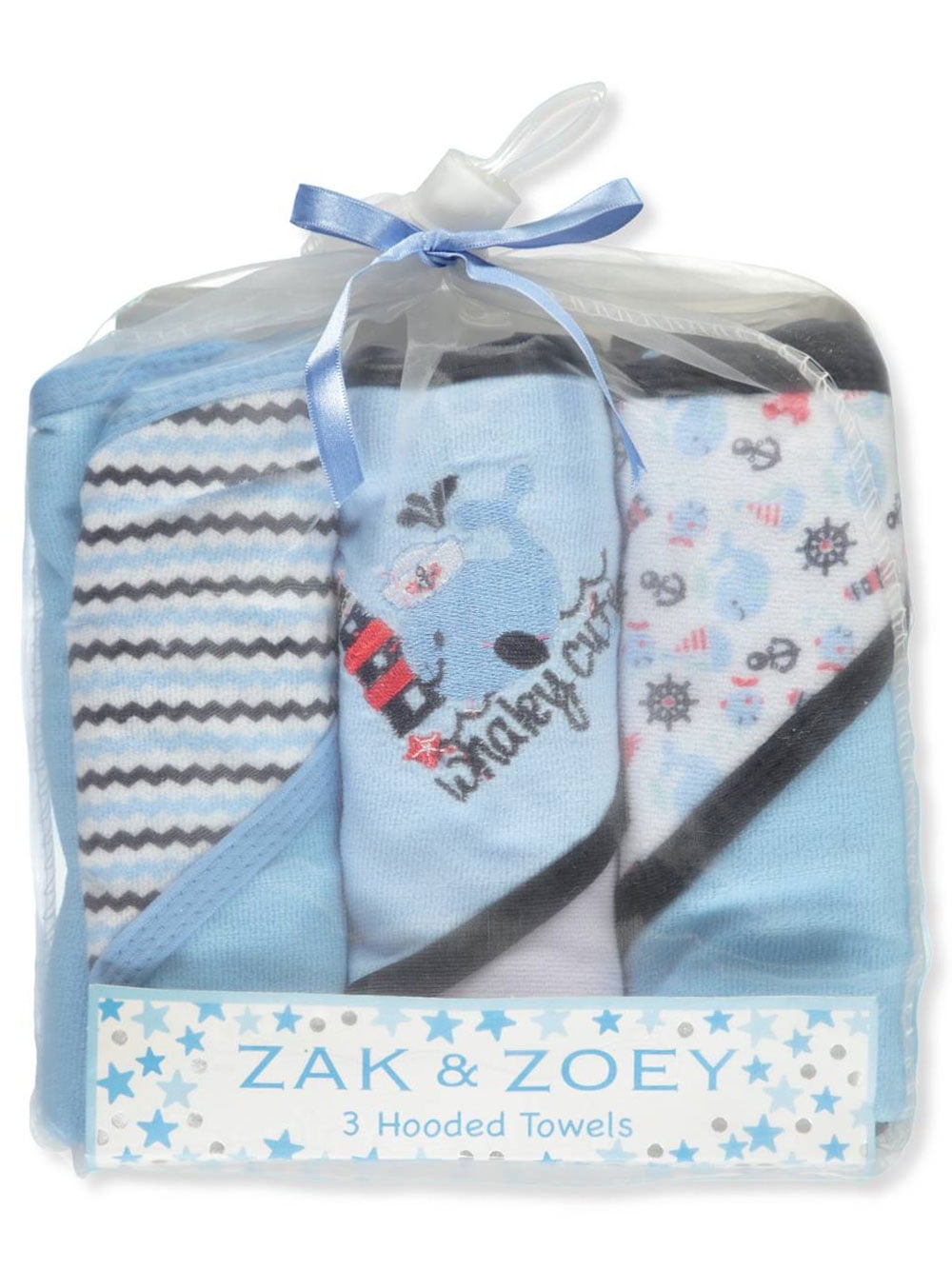 Zak & Zoey Baby Boys' 3Pack Hooded Towels