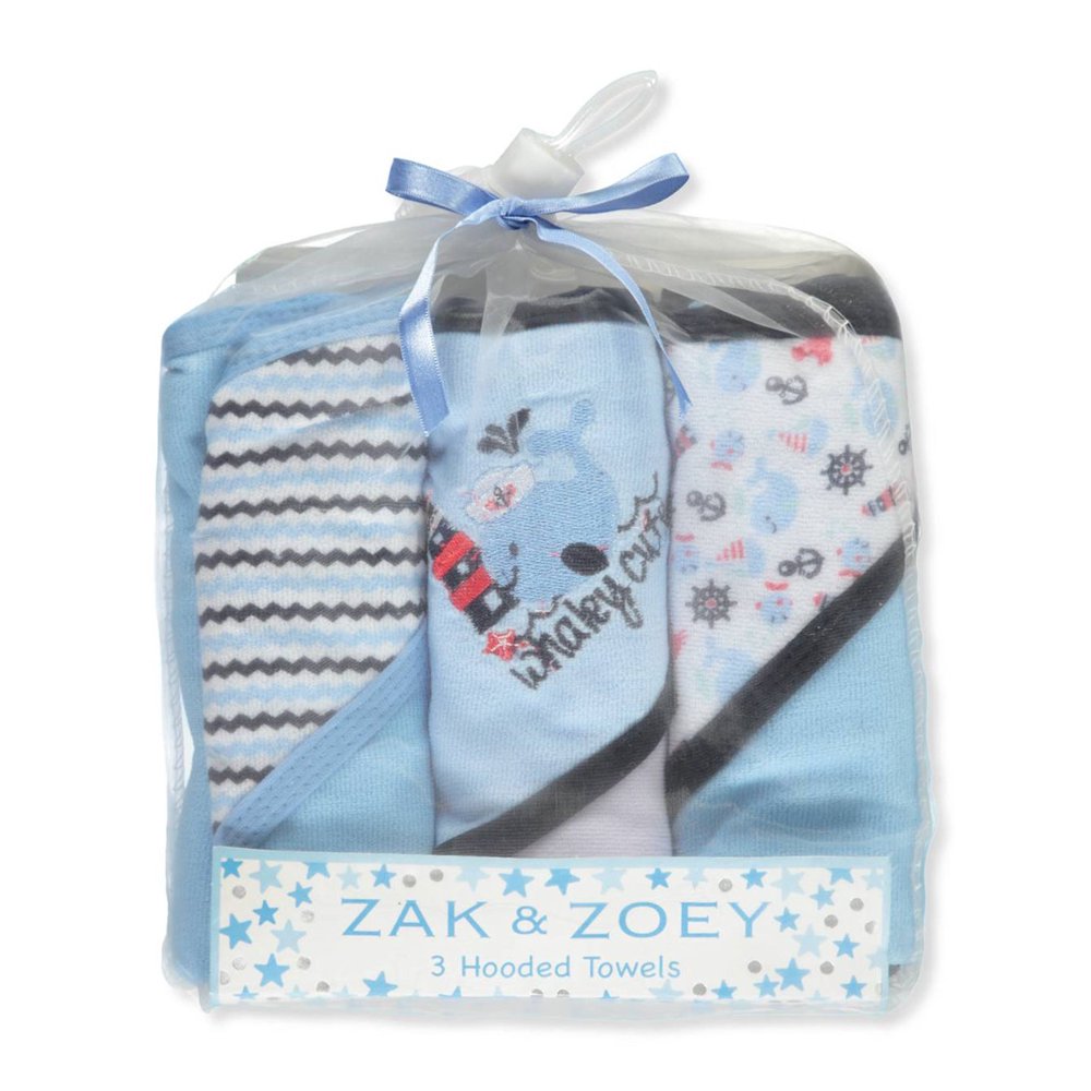 Zak & Zoey Zak & Zoey Baby Boys' 3Pack Hooded Towels