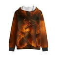 thumbnail image 2 of Chaqlin Fire Dragon Fluffy Hooded Pullover for Kids and Youth - Trendy Fall Jacket with Long Sleeve for Outdoor and Daily Wear, 2 of 7