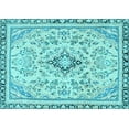 thumbnail image 1 of Ahgly Company Indoor Rectangle Abstract Light Blue Modern Area Rugs, 7' x 10', 1 of 4
