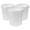 White, variant on WEUVEB Durable Plastic Buckets, Handheld Design, Space-Saving Storage 3Pcs