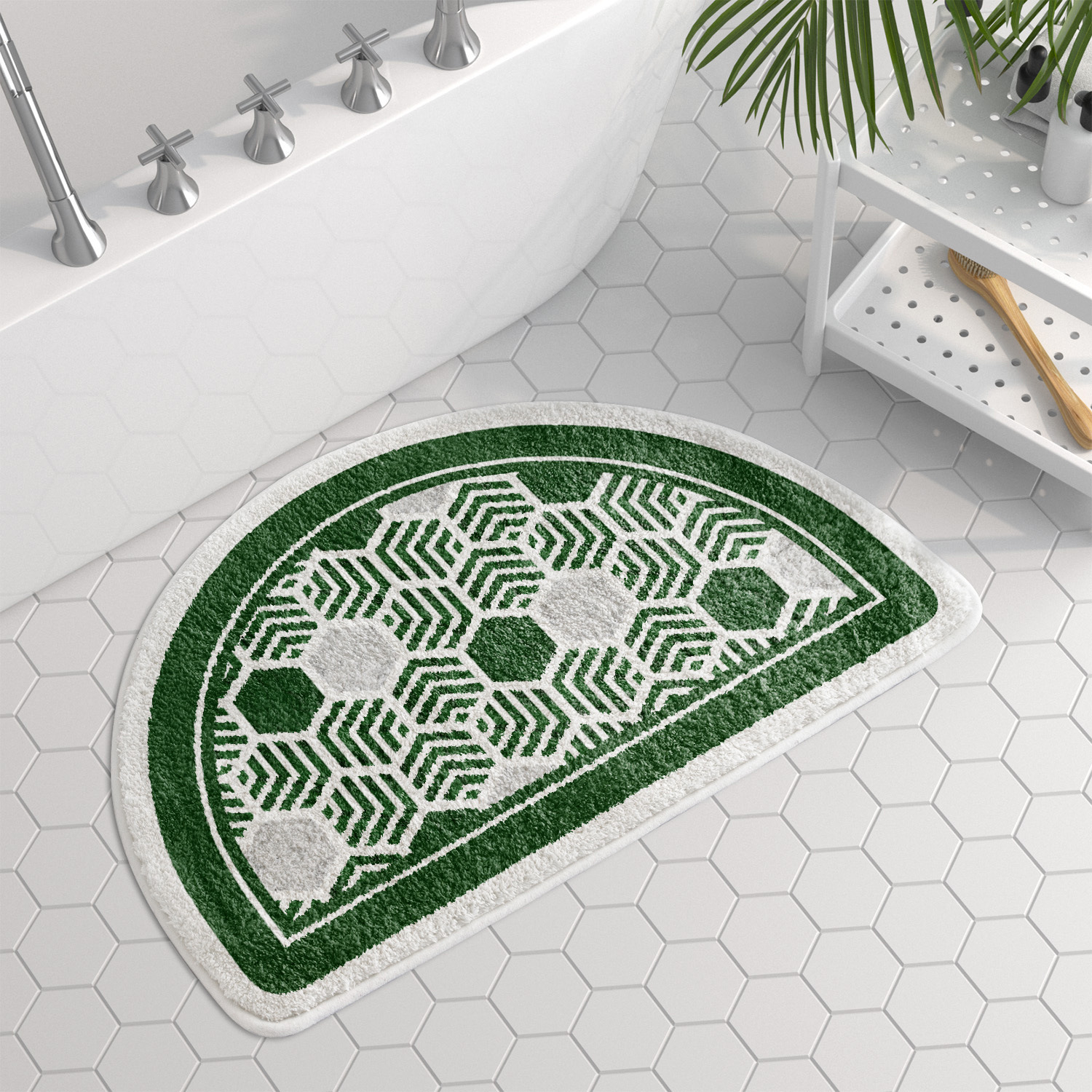 Half Circle Door Mat Stylish Half Round Area Rug for Home Decor, Front Entrance Mat