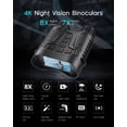 thumbnail image 2 of 4K Night Vision Binoculars with Video Recording for Men, Gifts for Dad & Husband, 3.2"  Display, 8X Zoom, 32GB Card, for Valentine's Day, Birthday, Outdoor Camping and  Observation, 2 of 6