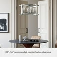 thumbnail image 6 of Hunter - Astwood 6-light Brushed Nickel, Large Chandelier, Dimmable, Caged Style, Drum Shaped, for Bedrooms, Dining, Living Rooms - 19118, 6 of 8