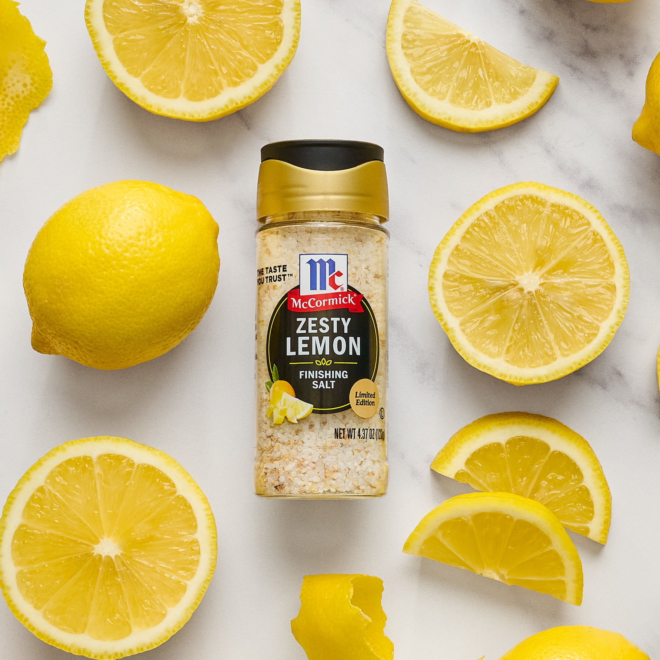(3 pack) McCormick Zesty Lemon Finishing Salt, 4.37 oz Bottle