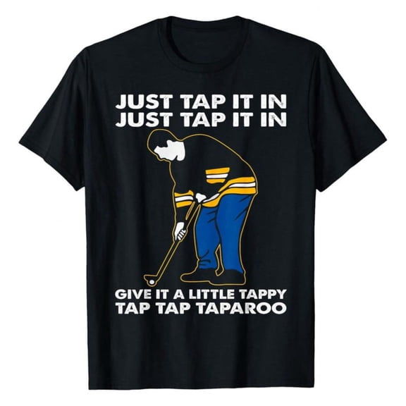 Hockey - Sports Graphic Tee, Tops Has "JUST TAP...TAPAROO" Text, Round Neck Regular Fit T - shirts, Size(S - 5XL)