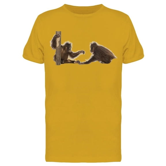 Two Bornean Orangutans Playing Tee Men's -Image by Shutterstock