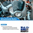 thumbnail image 2 of Tornillos para Parabrisas Unique Bargains, ajuste para la mayoría de las motocicletas, reemplazo para Yamaha, Kawasaki, BMW, Suzuki, Honda, Dirt Bike, Aluminio, Goma, Azul, 2 of 6