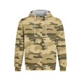 thumbnail image 2 of Domzest Mens Oversized Hoodies Heavyweight Camo Fleece Hooded Sweatshirt Fall Winter Casual Athleisure Pullover With Kangaroo Pocket Light Brown L, 2 of 7