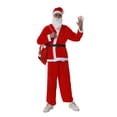 thumbnail image 1 of Faithtur Santa Claus Clothes Set for Christmas Red Garment Cap Waistband, 1 of 9