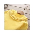 thumbnail image 3 of Kids Girls Long Sleeve Soft Casual Ruffle Neck Solid T-Shirt Tops Clothes, 3 of 3
