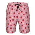 thumbnail image 3 of Goofa Strawberry and Ladybugs Printed Mens Swim Trunks Summer Quick Dry Short Beach Swimwear Bathing Suits-Large, 3 of 9