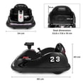 thumbnail image 3 of VOLTZ TOYS 12V Kids Bumper Car, Indoor & Outdoor 2 Modes, 360°Rotation Electric Ride On Car Dual Motors w/ Parent Remote Control and Customized Stickers(Black), 3 of 10
