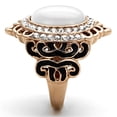 thumbnail image 4 of Luxe Jewelry Designs Women's Rose Gold Ion Plated Ring with White Synthetic Cat Eye Stone - Size 10, 4 of 4