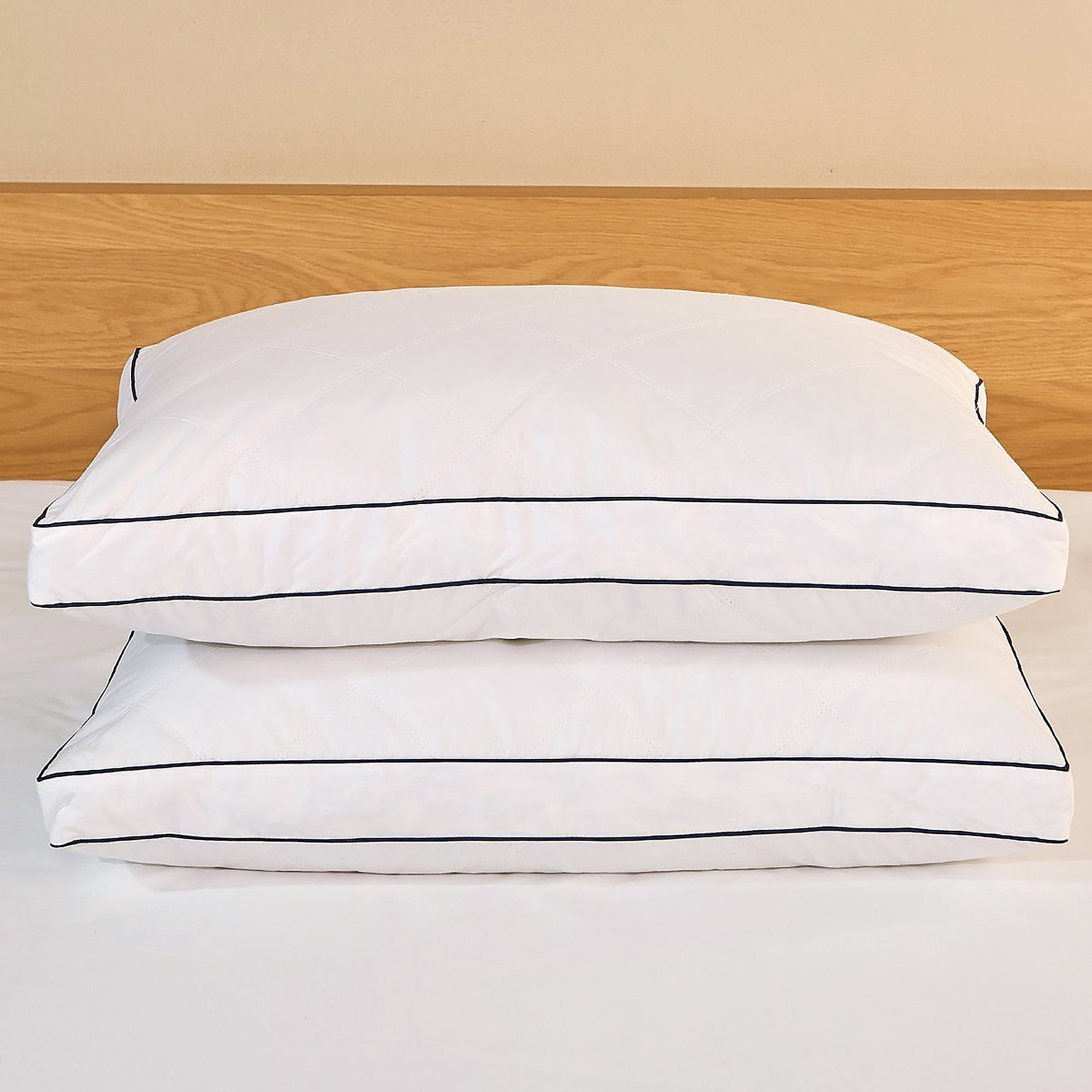 Peace Nest White Feather & Down Gusset Standard/Queen Pillow - Set of Two
