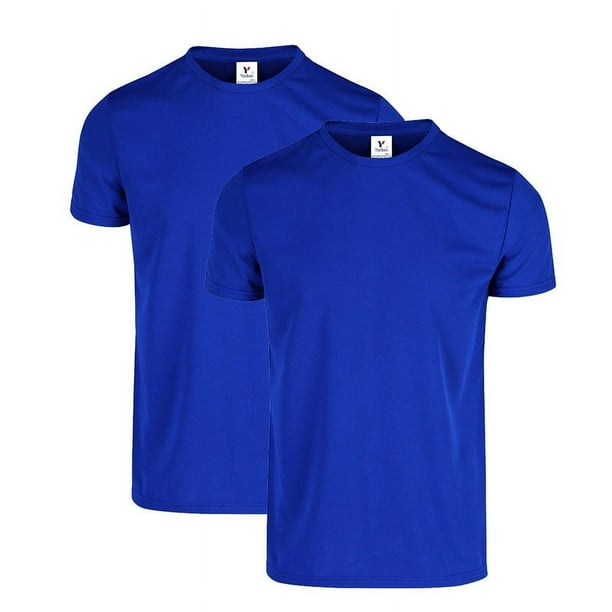 Playera para Caballero Color Royal 100% Poliéster - 2 Piezas