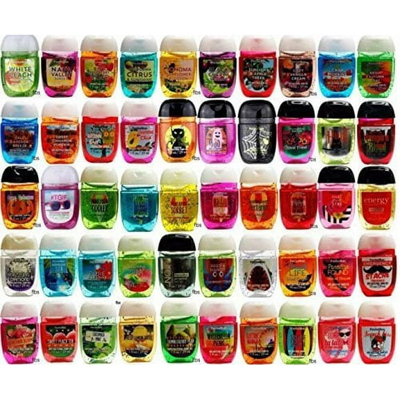 Bath and Body Works Anti-Bacterial Hand Gel 10-Pack PocketBac Sanitizers, Assorted Scents, 1 fl oz Each