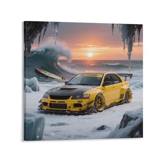 Car Poster (5) Posters Wall Art Painting Canvas Gift Living Room Prints Bedroom Decor Poster Artworks 16x16inch(40x40cm)