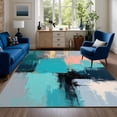 thumbnail image 2 of Modern Abstract Area Rugs, Machine Washable Art Design Carpet, Washable Non Slip Low Pile Rug for Living Room Bedroom Dining Room Decor Mat 5x8ft, 2 of 6