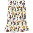Zufioo Tulips Flowers Fleece Blanket Queen Size,Plush Bed Blanket,Ultra