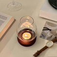 thumbnail image 5 of Paquete de 2 portavelas de cristal para velas de té, ideales para centros de mesa, bodas y fiestas., 5 of 5