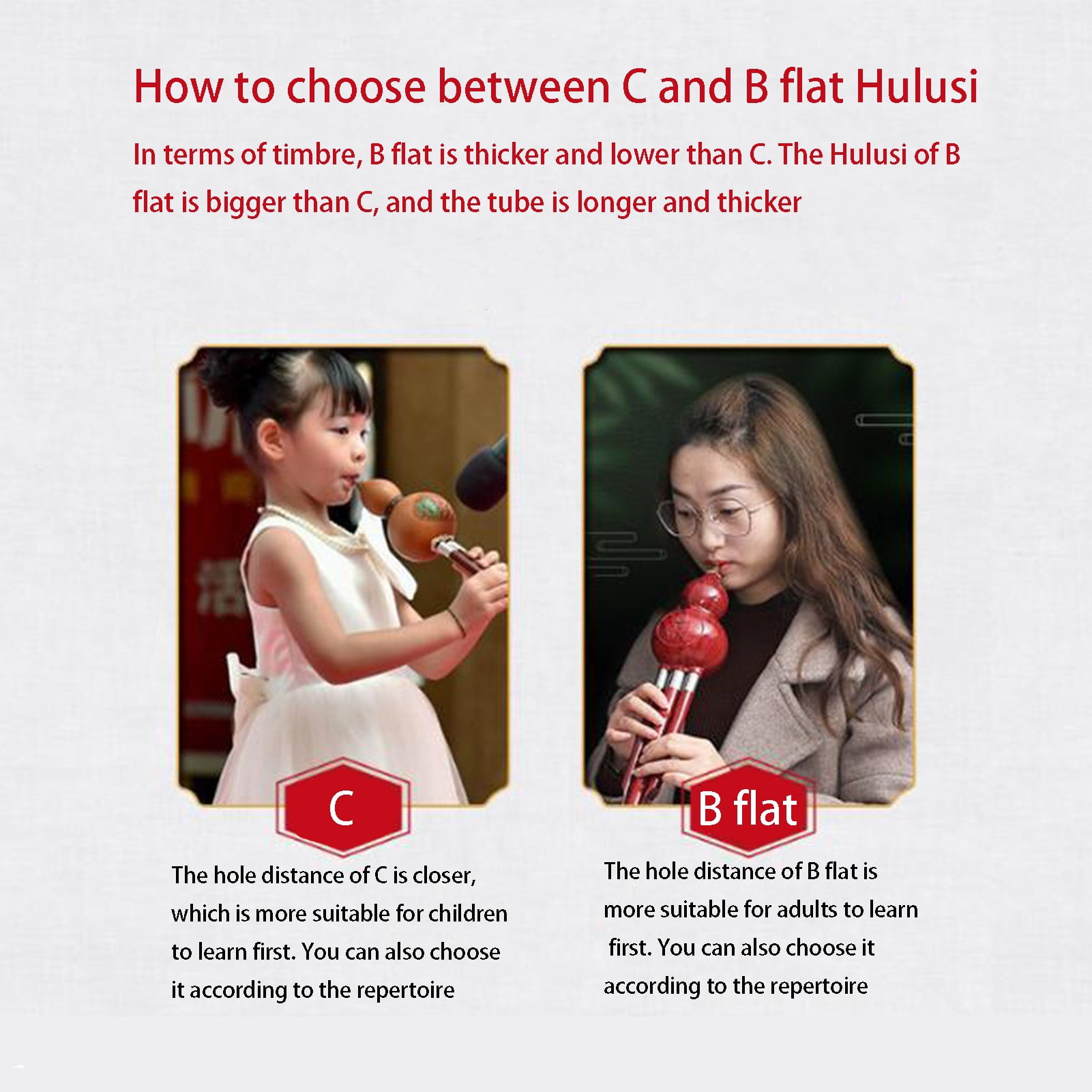 China Handmade Bamboo Hulusi Flute Ethnic Musical Instrument Traditional Instrument with Carrying Case for Beginners