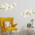 Begine White Magnolia Flower Home Wall Sticker,White Magnolia Home Wall