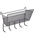 thumbnail image 1 of Phenofice Simple Hanging Storage Basket Bedside Hanger Black Iron 1Set For Kitchen Room Organization, 1 of 8