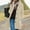 Beige, variant on Women Trench Jacket Coat Fall Winter Solid Color Thicked Button Loose Cardigan Overcoat Long Sleeve Top with Pockets Beige XXL