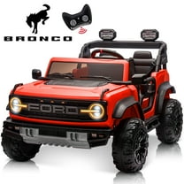 Ford Bronco Raptor 24V Kids Ride on Toys, Battery Powered Ride on Cars 2 Seater with Remote Control, Electric Car for Boys Girls 3-8 w/Bluetooth & LED Headlights, Red