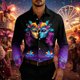 thumbnail image 4 of Ceisia Men Color Block Long Sleeve Zipper Casual Daily Outdoor Versatile Gift Fashion Athletic Top, 4 of 5