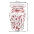 thumbnail image 3 of JONATHAN Y Cherry Blossom 17.75" Ceramic Garden Stool, White/Red, 3 of 8