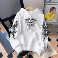 thumbnail image 2 of Men Women Gothic Hoodie Y2K Aesthetic Graphic Oversized Pullover Hooded Sweatshirt Hip Hop Grunge Alt Streetwear, 2 of 5