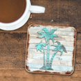 thumbnail image 3 of Nature Wonders 8198415-9C-S4 4 x 4 in. Palm Trees Coastal Wooden Cork Coasters Gift - Set of 4, 3 of 4