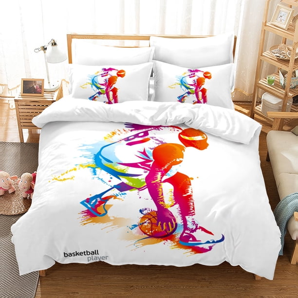 Bedding Duvet Cover Set Basketball Printed Personality Fashion Series Polyester 3d Pattern 3pcs /2pc