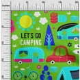 thumbnail image 2 of oneOone Cotton Poplin Light Green Fabric Camping Diy Clothing Quilting Fabric Print Fabric By Yard 56 Inch Wide, 2 of 6
