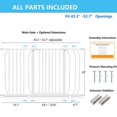 thumbnail image 3 of PRINIC Easy Install Extra Wide Walk-Thru Baby Safety Gate, 30" Tall x 52.7" Wide, White, 4 Piece, 3 of 11