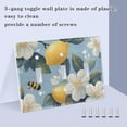 thumbnail image 3 of Yayeee Toggle Light Switch Wall Plate 2-Gang 4.56"x4.48" Decorative Outlet Cover, Lemon Pattern, 3 of 7