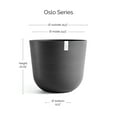 thumbnail image 2 of Ecopots Oslo Durable Modern Round Indoor/Outdoor Recycled Based Composite Flower Pot Planter, Dark Grey, 25.5", 2 of 4