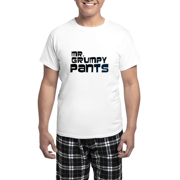 CafePress - Mr. Grumpy Pants Men's Light Pajamas - Men's Light Loose Fit Cotton Pajama Set